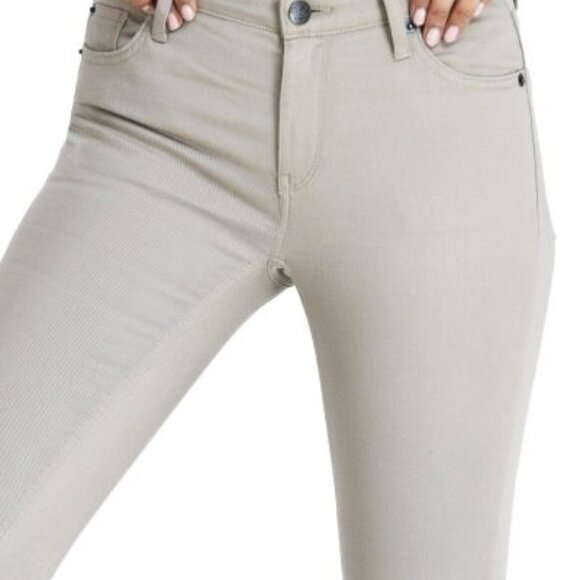 Women's Mid-Waist Cotton Stretch Pant - Ivory SZ 8,10,12,14 NWT - Picture 2 of 4